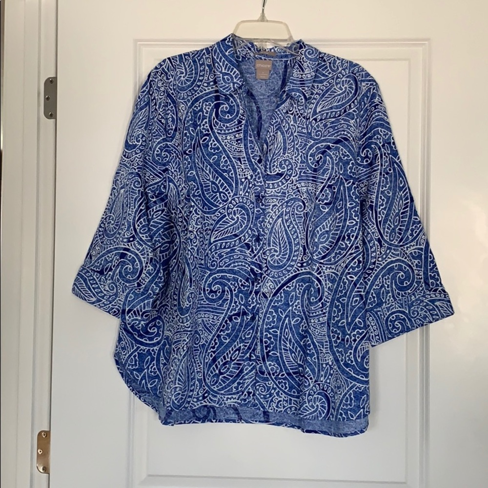 NWOT Chico’s no-iron linen